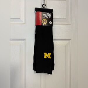 ZOOZATZ Women’s Black Leggings with Yellow 'M' Logo - M/L